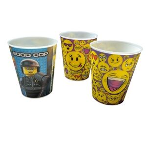 Emoji and Good Cop Happy Meal Cups
